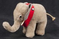 Steiff Trampy Gray Elephant Plush German Mohair Stuffed Animal